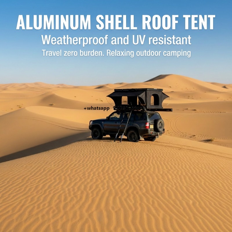 Roof Top Tent Hard Shell 2 Person - 17cm Ultra-Slim Aluminum Hard Shell Roof