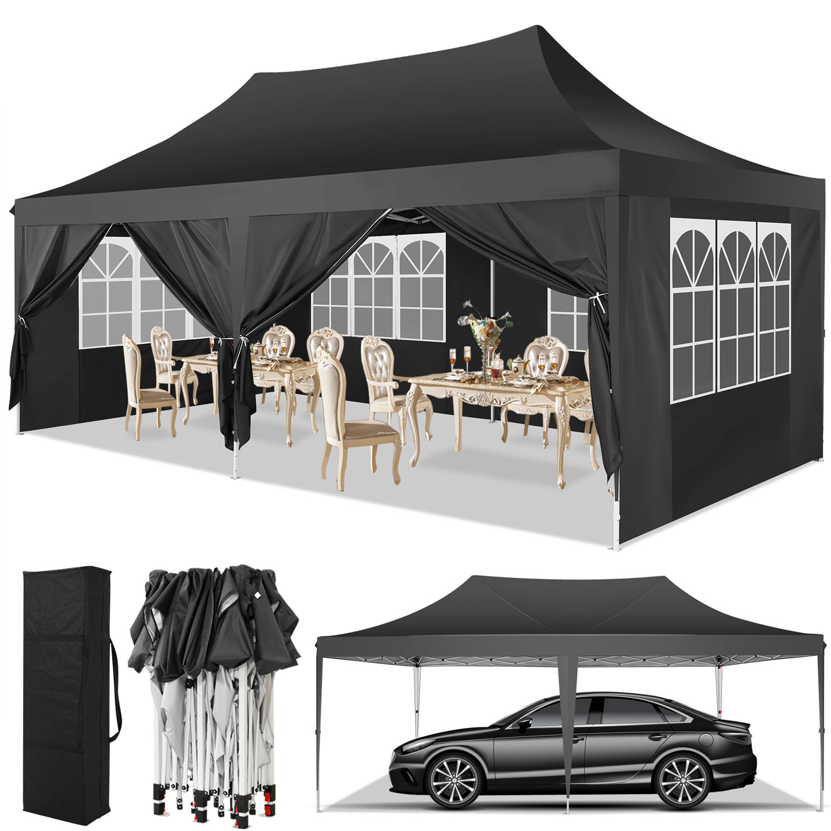 Roof Top Tent Annex Room - 10x20 Pop Up Canopy Tent with