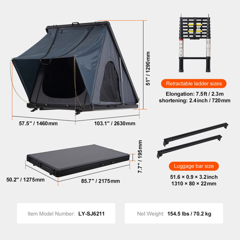Factory Hot Sale - Success Buy - Roof Top Tent Ladder Telescopic review and price
