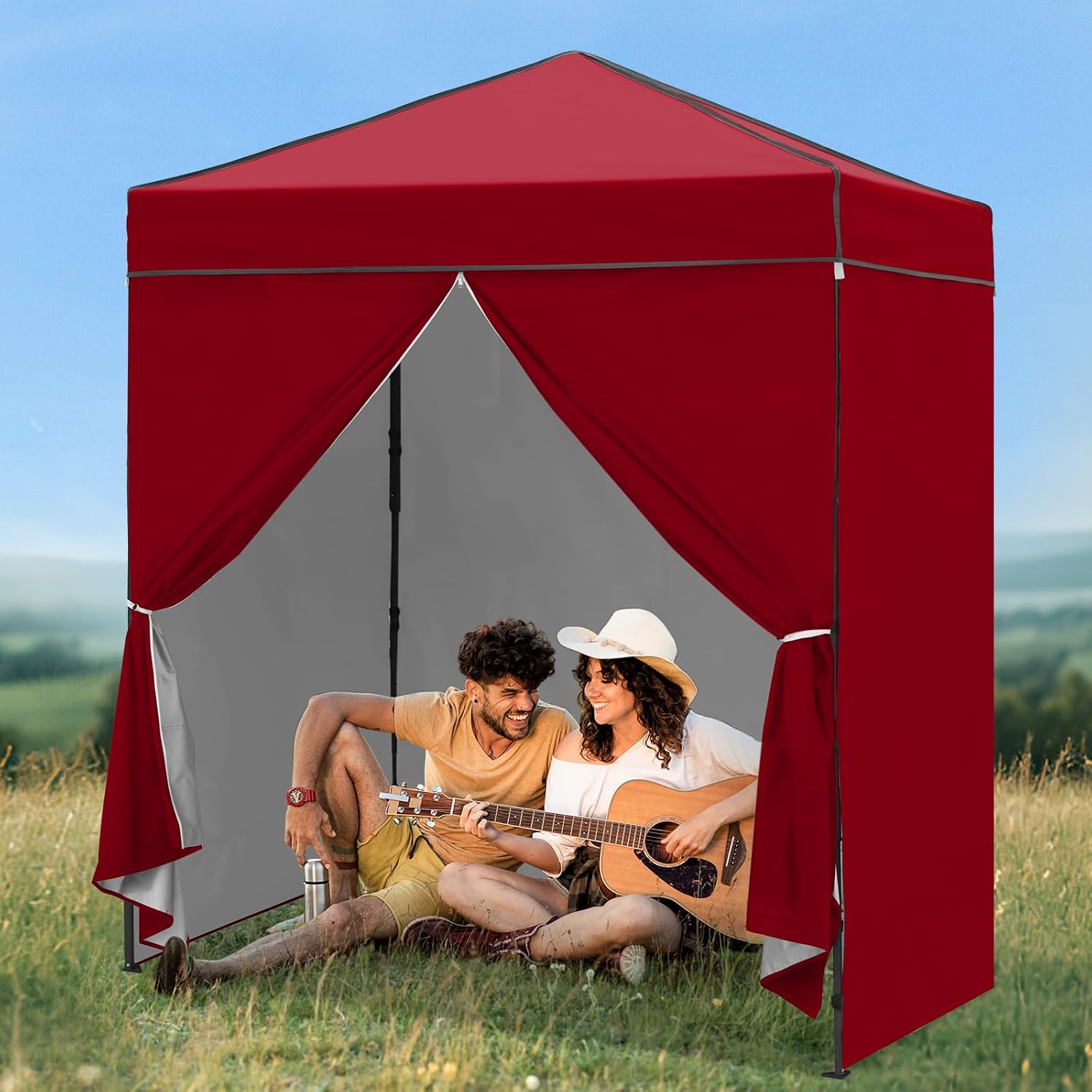 6x4 Pop Up Canopy Tent with Re - Camping Shower Tent Portable review and price