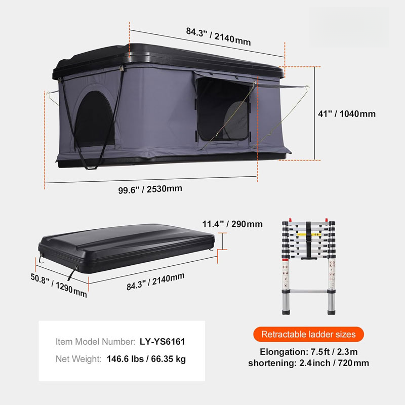 Hot Selling Winfull DH-11 Hard - Roof Top Tent Ladder Telescopic review and price