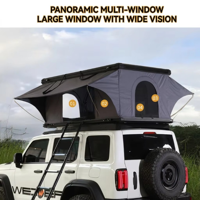 17cm Ultra-Slim Aluminum Hard  - Roof Top Tent Hard Shell 2 Person review and price