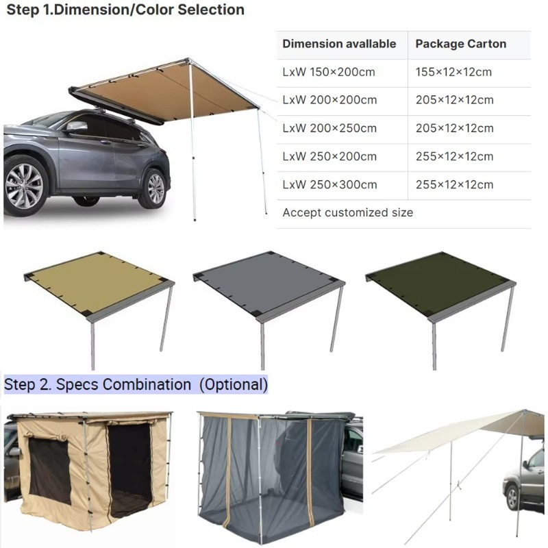 New Pickup Camper 2.5m X 3m 4W - Car Awning 2.5M X 2.5M review and price