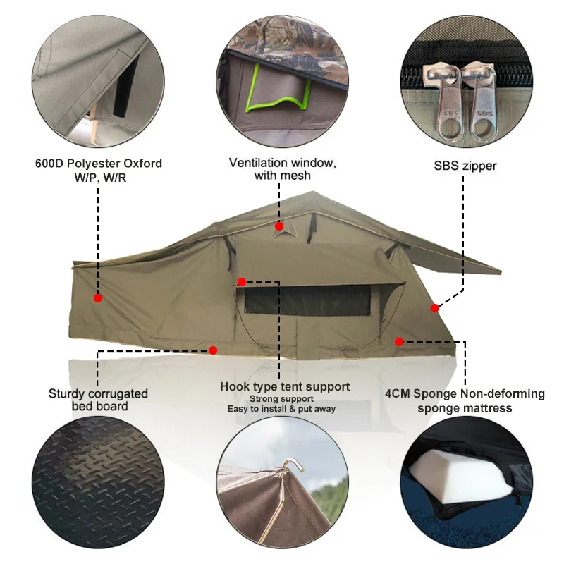 With Annex Room Waterproof 4x4 - Roof Top Tent Annex Room review and price